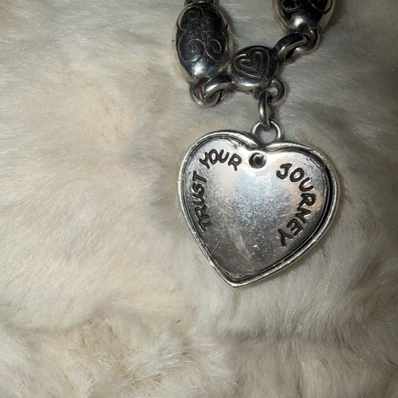 Brighton Silver Plated Cancer Aware Bracelet with Pink Accents and Heart Charm - Picture 6 of 11